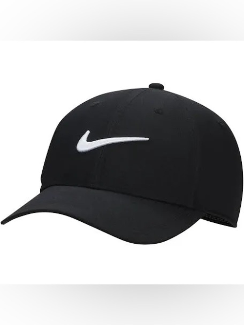 Nike Dri Fit Black SnapBack Club Cap with White Swoosh Unisex M/L